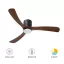 Ventilátor, mennyezeti csillárventilátor távirányítóval, CCT 18+30W fekete,fa