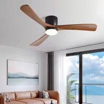   Ventilátor, mennyezeti csillárventilátor távirányítóval, CCT 18+30W fekete,fa