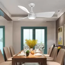   Ventilátor, mennyezeti csillárventilátor távirányítóval, CCT 18+30W fehér fém