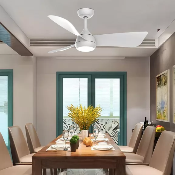 Ventilátor, mennyezeti csillárventilátor távirányítóval, CCT 18+30W fehér fém