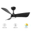 Ventilátor, mennyezeti csillárventilátor távirányítóval, CCT 18+30W fekete fém