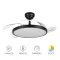 Ventilátor + LED lámpa távirányítóval, dimmelhető CCT 32+30W fekete