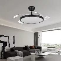   Ventilátor + LED lámpa távirányítóval, dimmelhető CCT 32+30W fekete