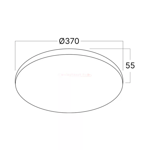 LED mennyezeti lámpa 40W 370mm 6500K 