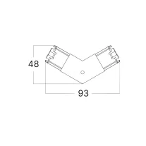 Hexagon egyenes LED fénycsík V toldó