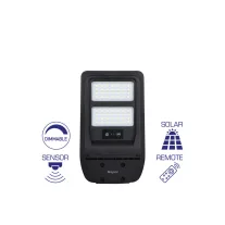   Utcai napelemes szenzoros LED lámpa távirányítóval 60W 90 ° hideg fehér IP65