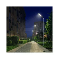   Utcai napelemes szenzoros LED lámpa távirányítóval 60W 90 ° hideg fehér IP65