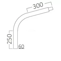   Kerti dekoratív lámpakar 60-as oszlopvégre 70° SP002-2530-6042