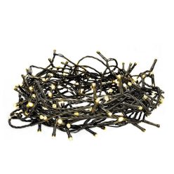   LED fényfüzér melegfehér zöld vezetékkel, 5m, toldható