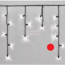   LED jégcsap fényfüzér ghirlande piros 216 led 5 méter toldható