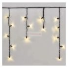 Flash csillogó LED jégcsap fényfüzér ghirlande melegfehér 56+8 led 1,6 méter toldható