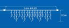 Flash csillogó LED jégcsap fényfüzér ghirlande melegfehér 56+8 led 1,6 méter toldható