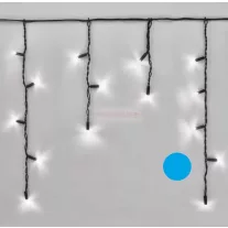   Flash csillogó LED jégcsap fényfüzér ghirlande kék 56+8 led 1,6 méter toldható