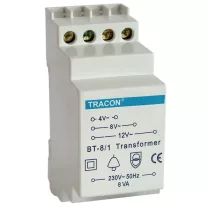   Biztonsági (csengő) transzformátor 230V / 4-8-12V AC, max.8 VA