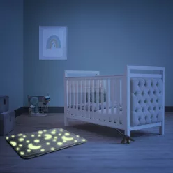   Világító szőnyeg - szürke, foszforeszkáló - 60 x 40 cm