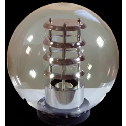   Kültéri lámpa falra, oszlopra PMMA 250mm átlátszó reflektorral