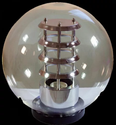 Kültéri lámpa falra, oszlopra PMMA 250mm átlátszó reflektorral