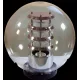 Kültéri lámpa falra, oszlopra PMMA 250mm átlátszó reflektorral