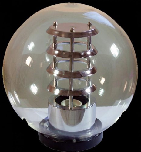 Kültéri lámpa falra, oszlopra PMMA 300mm átlátszó reflektorral