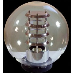   Kültéri lámpa falra, oszlopra PMMA 400mm átlátszó reflektorral