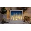 Karácsonyi LED tájkép, fa, elemes, 6+18h, 12LED, 3000K, 2xAA