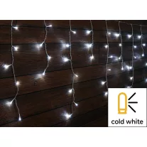   Karácsonyi LED jégcsap fényfüggöny 5+5m IP44 3,6W, 12000-13000K