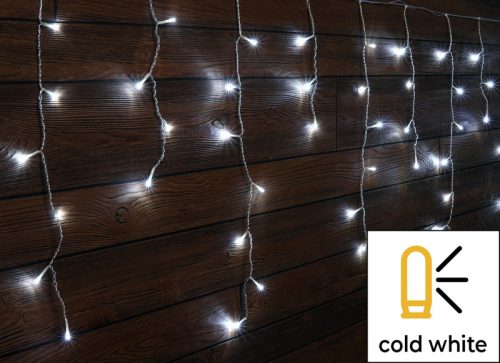 Karácsonyi LED jégcsap fényfüggöny 5+5m IP44 3,6W, 12000-13000K