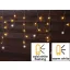 Karácsonyi LED jégcsap fényfüggöny 5+10m IP44 6W, 2600-2700K