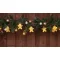Karácsonyi LED fényfüzér dekoráció, fém mézeskalács, elemes, 6+18h, 10LED, 3000K, 2xAA