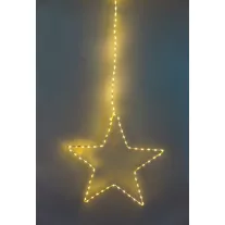 LED karácsonyi ablakdísz, csillag, elemes 84LED