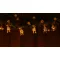 Karácsonyi LED fényfüzér dekoráció, fém szarvasos, elemes, 6+18h, 10LED, 3000K, 2xAA