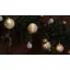 Karácsonyi LED fényfüzér dekoráció, fehér hópelyhes gömb, elemes, 6+18h, 10LED, 3000K, 2xAA