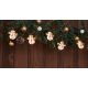 Karácsonyi LED fényfüzér dekoráció, hóember, elemes, 6+18h, 10LED, 3000K, 2xAA