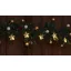 Karácsonyi LED fényfüzér dekoráció, fém csillagos, elemes, 6+18h, 10LED, 3000K, 2xAA
