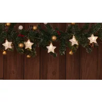   Karácsonyi LED fényfüzér dekoráció, fehér csillagos, elemes, 6+18h, 10LED, 3000K, 2xAA