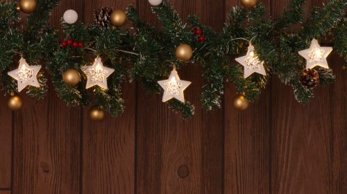 Karácsonyi LED fényfüzér dekoráció, fehér csillagos, elemes, 6+18h, 10LED, 3000K, 2xAA