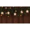 Karácsonyi LED fényfüzér dekoráció, fehér csillagos, elemes, 6+18h, 10LED, 3000K, 2xAA