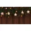 Karácsonyi LED fényfüzér dekoráció, fehér csillagos, elemes, 6+18h, 10LED, 3000K, 2xAA