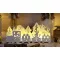 Karácsonyi vonat LED dekoráció, fa, elemes, 6+18h, 10LED, 3000K, 3xAA