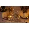 Karácsonyi LED fenyő, arany, fém, elemes, 6+18h, 15LED, 3000K, 2xAA