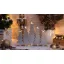 Karácsonyi LED karácsonyfa,fa, ezüst, elemes, 6+18h,5LED, 3000K, 2xAAA