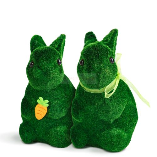 Húsvéti dekoráció - nyuszi - 2 féle - 15 cm - zöld
