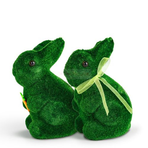 Húsvéti dekoráció - nyuszi - 2 féle - 15 cm - zöld