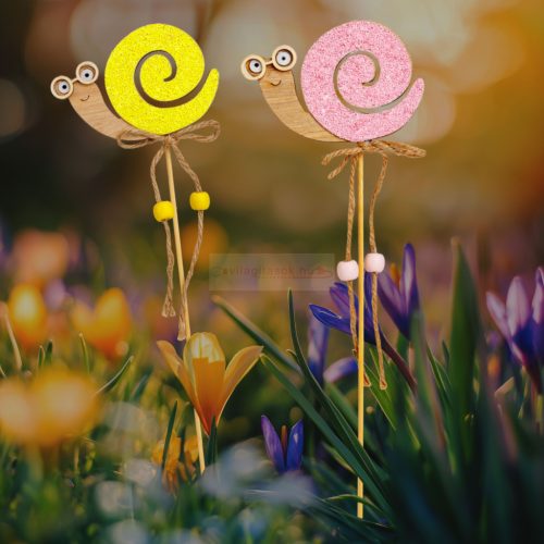 Leszúrható dekoráció - csiga - 2 féle - 32,5 cm