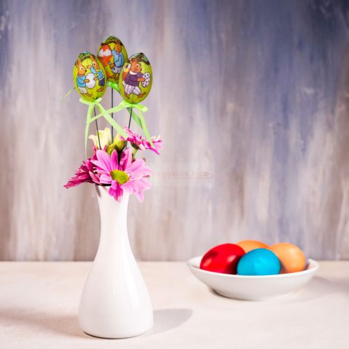 Húsvéti dekoráció - tojás szett - leszúrható - 21 cm - 6 db / csomag