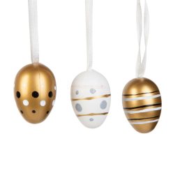   Húsvéti dekoráció - tojás szett - 3 féle - 3 cm - 12 db / csomag