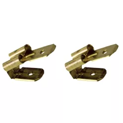   Szigeteletlen rátolható csatlakozó csap+hüvely sárgaréz