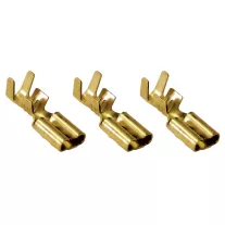   Szigeteletlen rátolható csatlakozó hüvely 6,3×0,8mm, 4-6mm2, sárgaréz