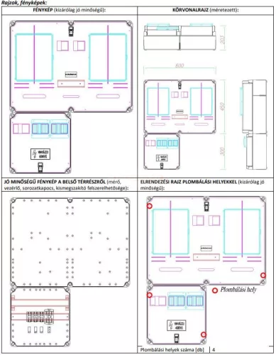 CSATÁRI PLAST PVT 6075 Á-V FM-K 1/3 fázisú kombinált villanyóra szekrény (N.+É) 80A földkábeles