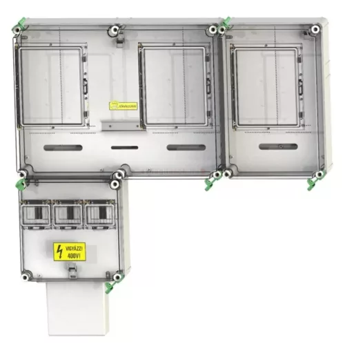 CSATÁRI PLAST PVT 7590 Á-V-H FM-K 1/3 fázisú kombinált villanyóra szekrény (N.+É+H) 80A földkábeles